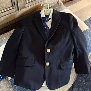 Tommy Hilfiger Boys Navy Blazer with Gold Buttons - Classic Dress Jacket